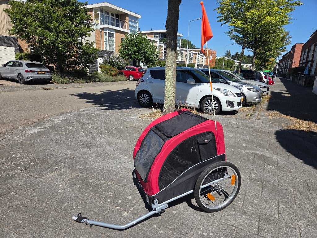 Trixie hondenfietskar Medium 22 kg, afm. 63x68x75/137, Dieren en Toebehoren, Ophalen, Zo goed als nieuw