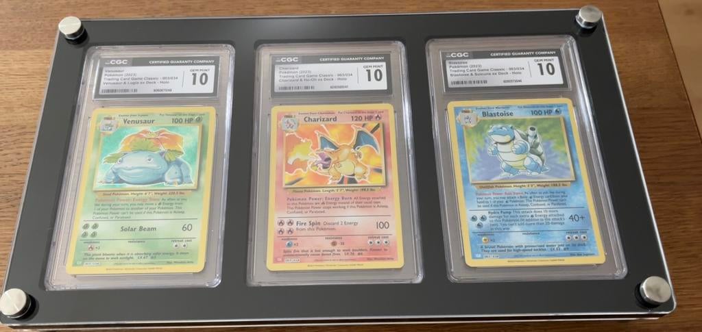 Pokémon - Venusaur, Blastoise, Charizard Holo - CGC 10, Ophalen of Verzenden, Zo goed als nieuw