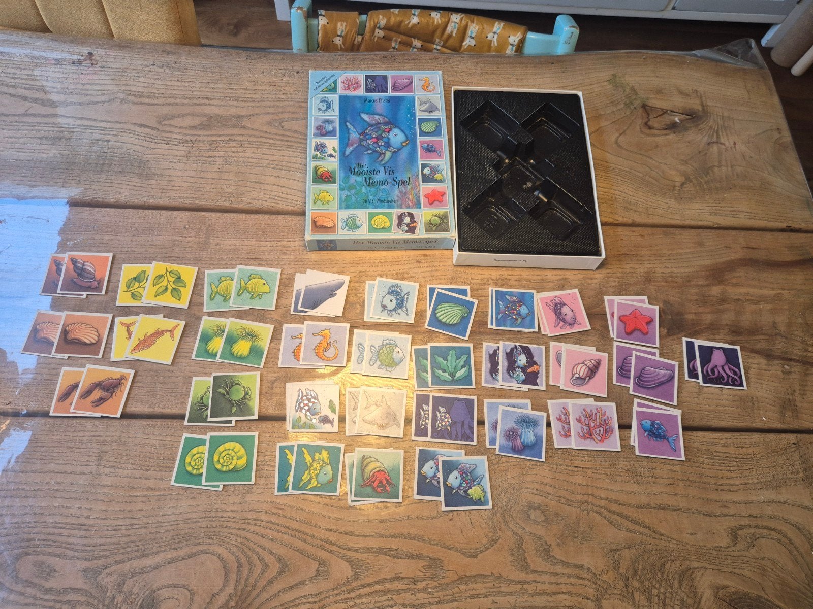 Mooi memory spel "Het mooiste vis memo-spel" de mooiste vis, Een of twee spelers, Ophalen of Verzenden, Zo goed als nieuw, De vier windstreken