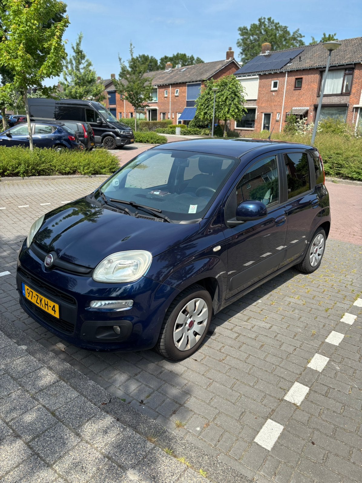 Fiat Panda 0.9 Twinair Lounge 85 pk turbo 2012 Blauw, Auto's, Fiat, Voorwielaandrijving, Euro 5, Stof, Panda