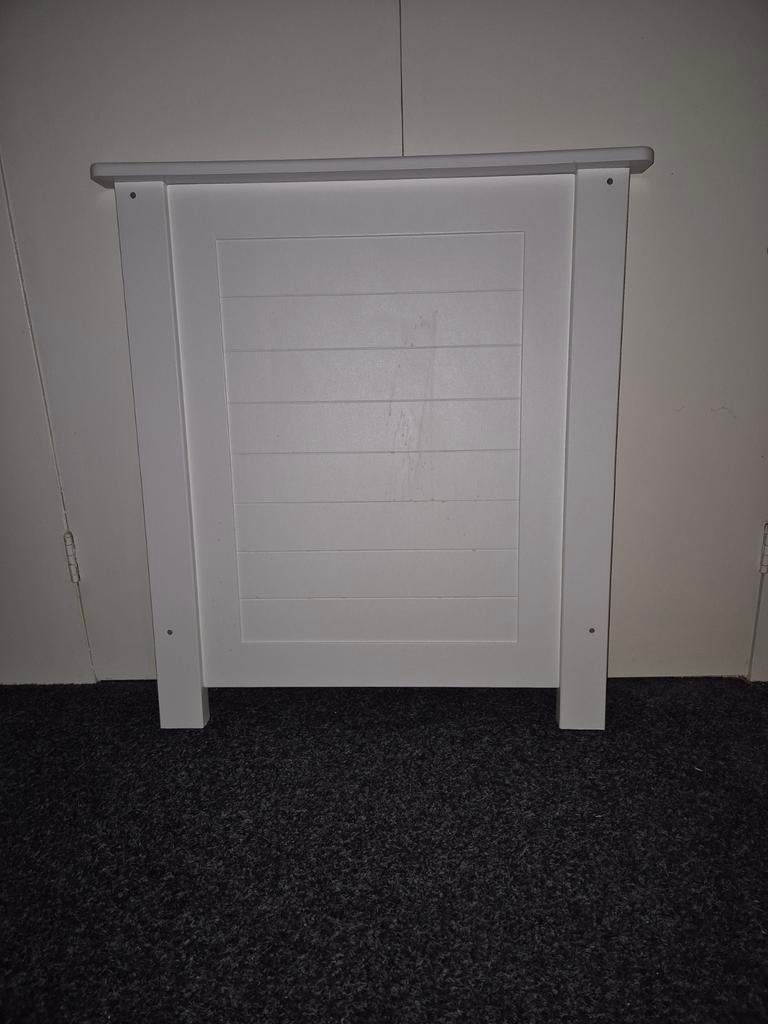Wit Kinderledikant met Aerosleep Matras, Kinderen en Baby's, Kinderkamer | Bedden, Gebruikt, 140 tot 160 cm, 70 tot 85 cm, Lattenbodem