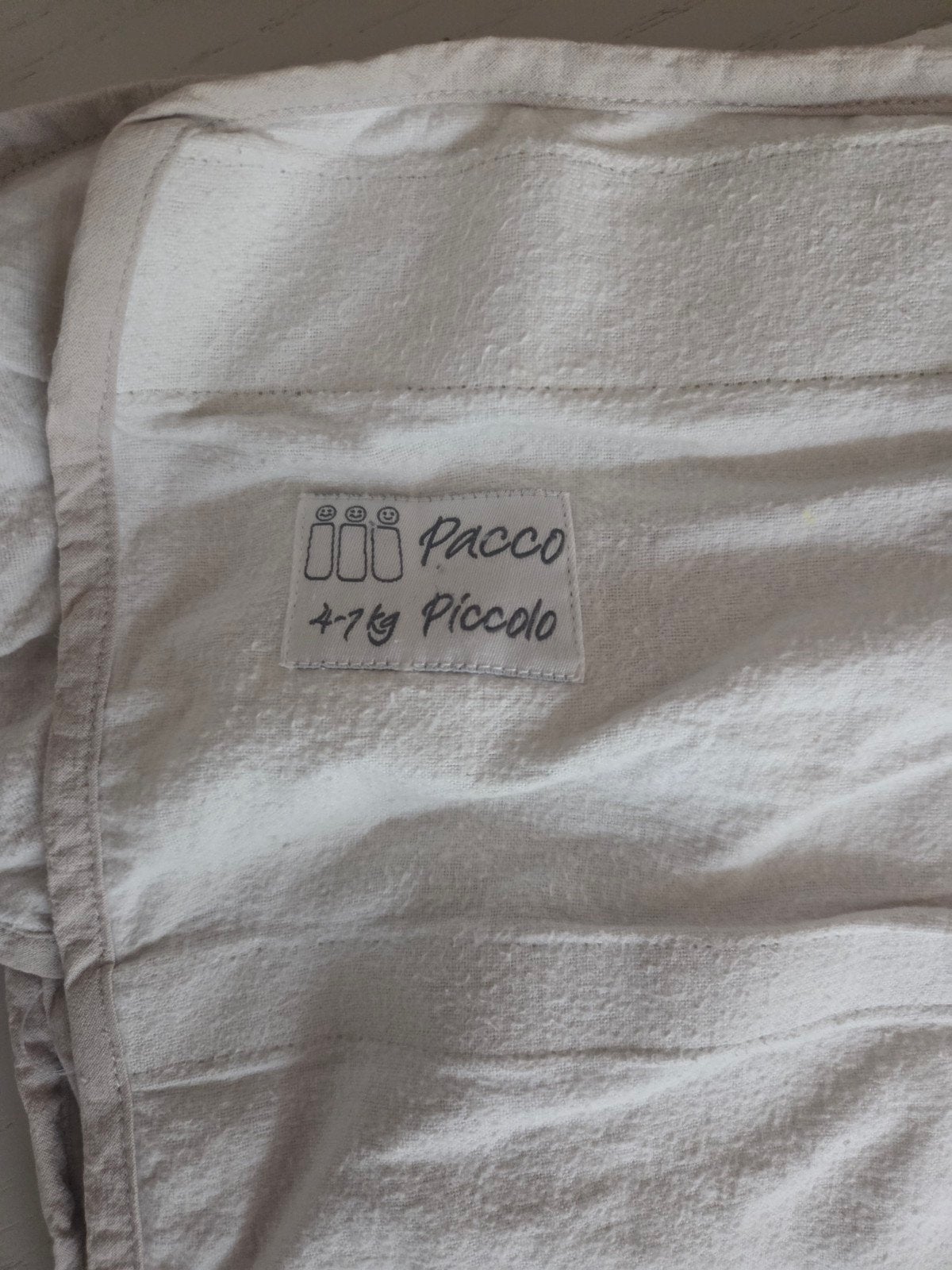 Pacco Piccolo inbakerdoek 4-7 kg, Ademend, Gebruikt, Bakerzak of Bakerdoek, Verzenden