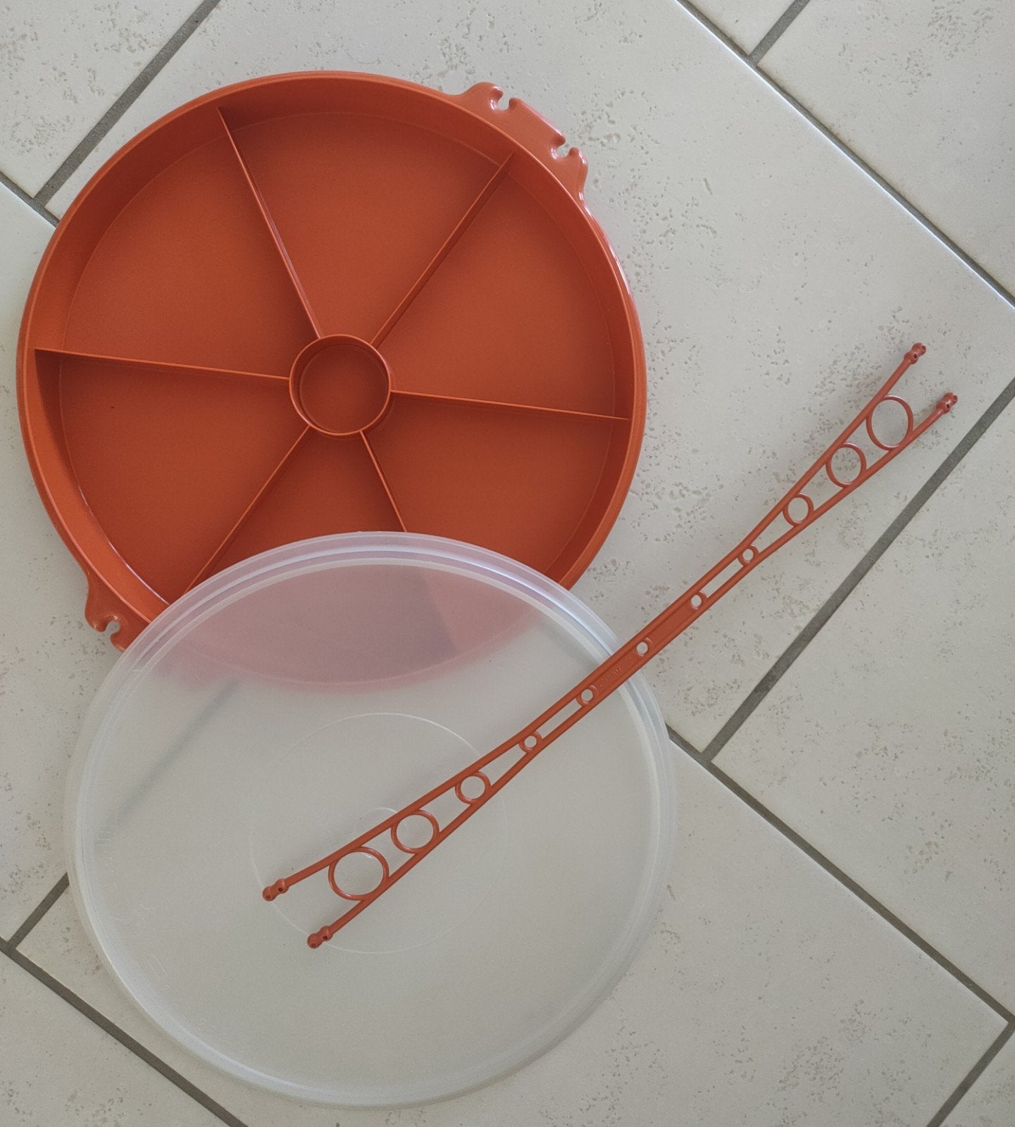 Tupperware partyschaal 'Susan', Schaal, Oranje, Ophalen of Verzenden, Zo goed als nieuw