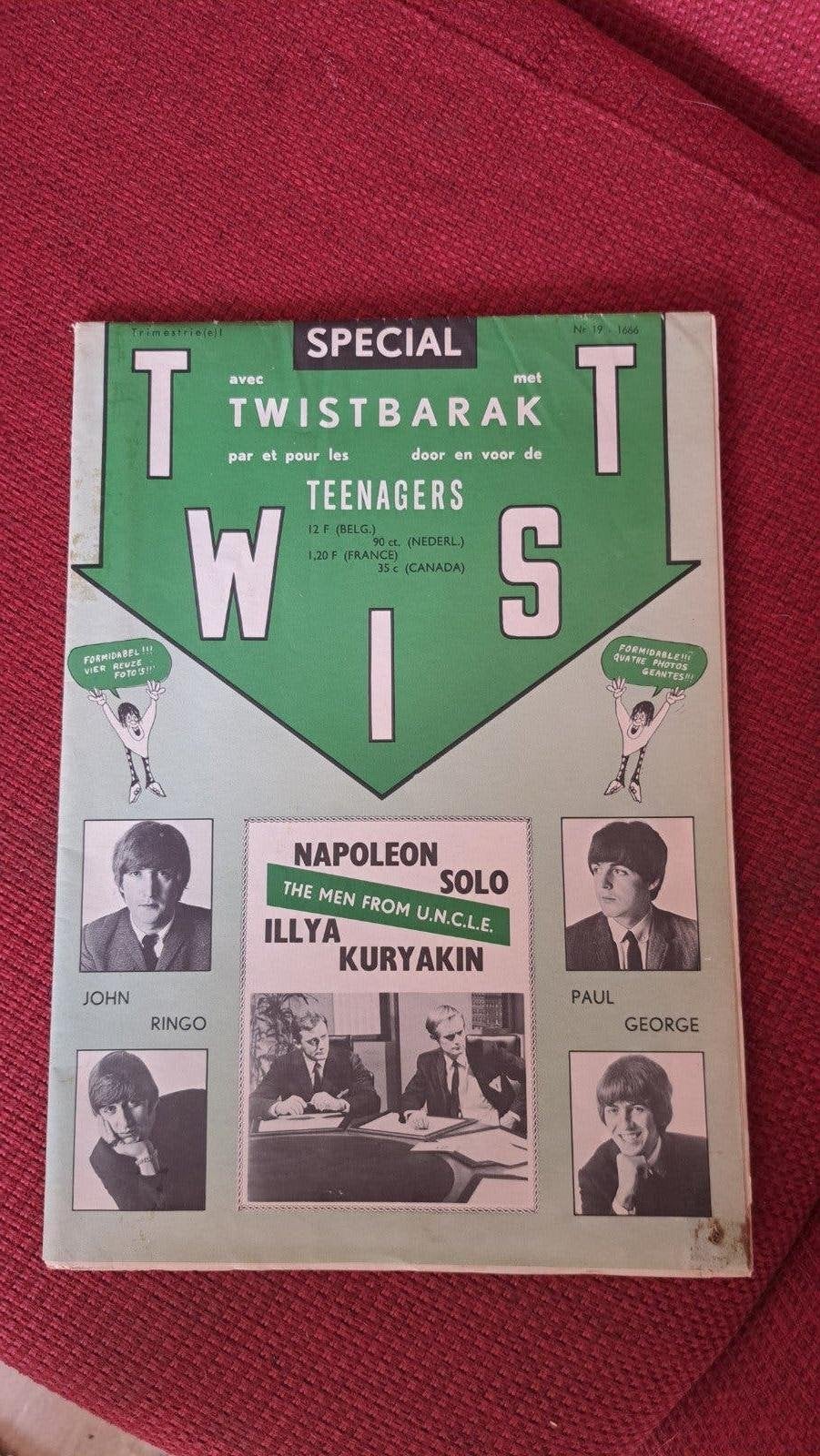 Beatles special Twist Belgische poster/magazine, Ophalen of Verzenden, 1960 tot 1980, Tijdschrift