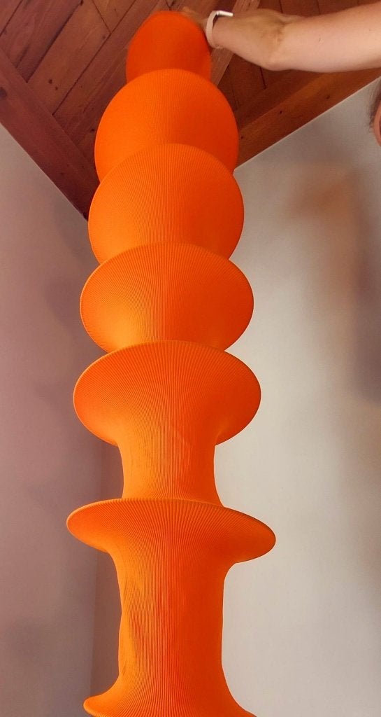 Retro Space Age Lamp - Bruno Munari 'Falkland' Stijl - 70's, Ophalen of Verzenden, Gebruikt, Metaal, Vintage