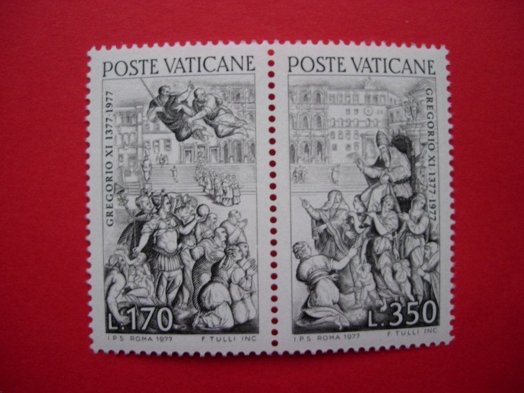 Vaticaanstad 1977 Paus Gregorius XI, Verzenden, Overige landen, Postfris