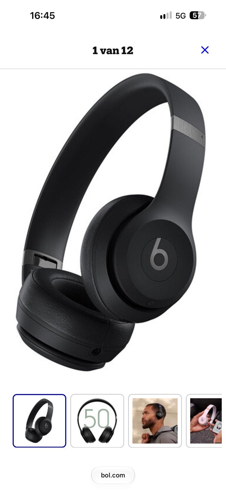 Beats Solo 4 - On-Ear Wireless Headphones - Matt Black, Ophalen, Nieuw, Beats