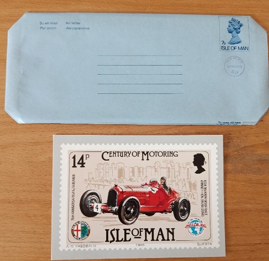 4 kaarten en luchtpostbrief Guernsey & Isle of Man, Ophalen of Verzenden, Postfris