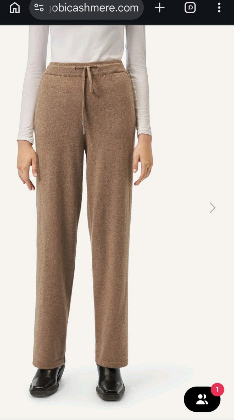 Gobi Cashmere 100% kasjmier broek taupe maat S Nieuw, Kleding | Dames, Bruin, Verzenden, Gobi cashmere, Zo goed als nieuw