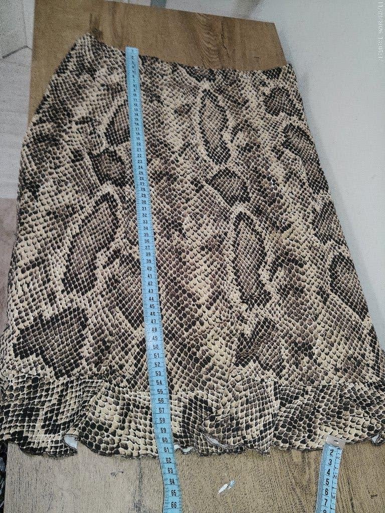 mooie slangenprint rokje bruin creme mt 40, Maat 38/40 (M), Bruin, Ophalen of Verzenden, Zo goed als nieuw