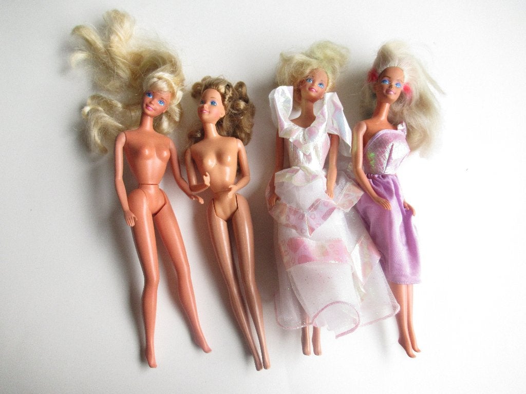 4 Vintage Barbiepoppen (jaren '90), Kinderen en Baby's, Speelgoed | Poppen, Ophalen, Gebruikt, Barbie