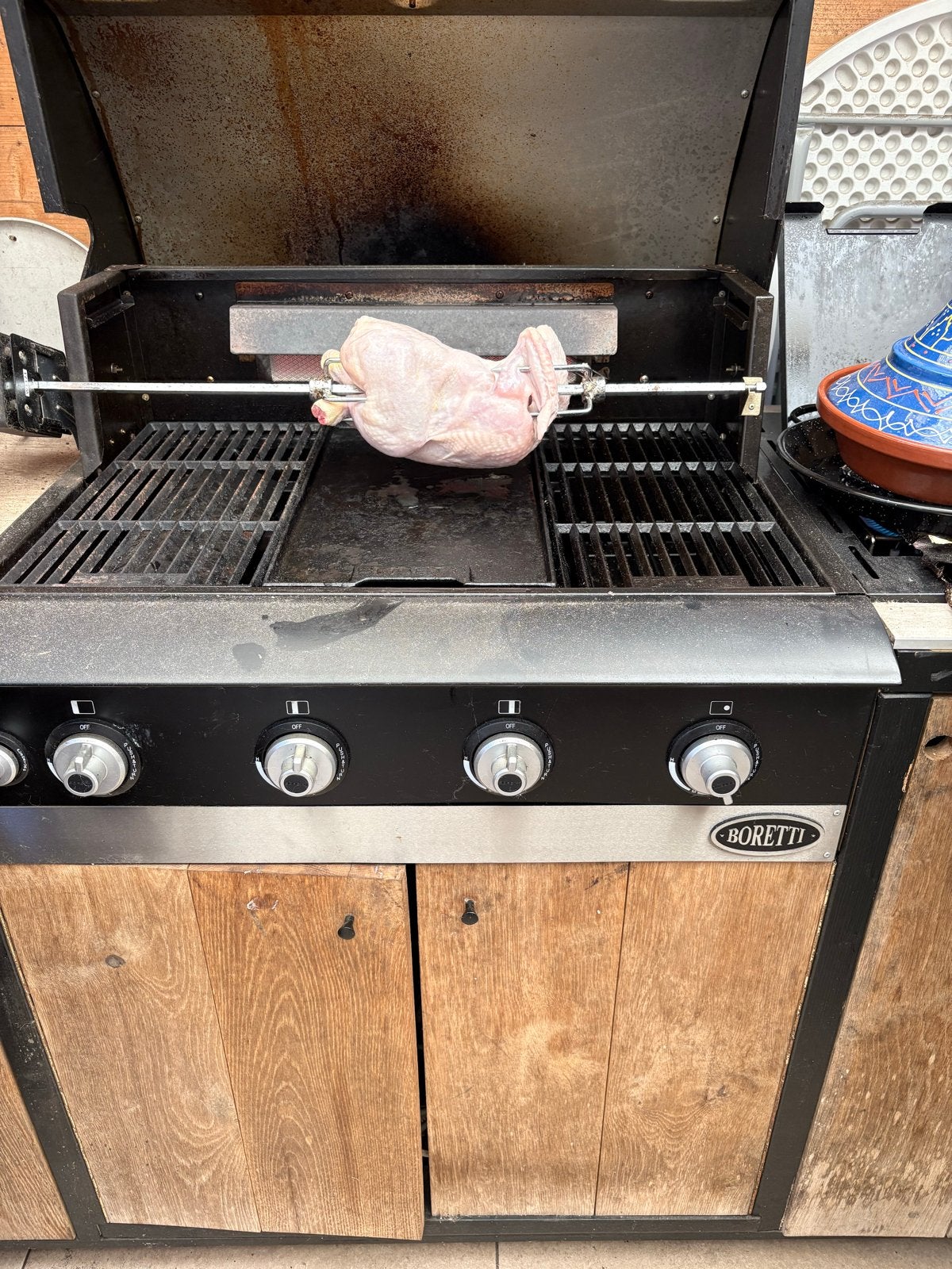 Boretti Gasbarbecue met draaispit, Ophalen of Verzenden, Gebruikt