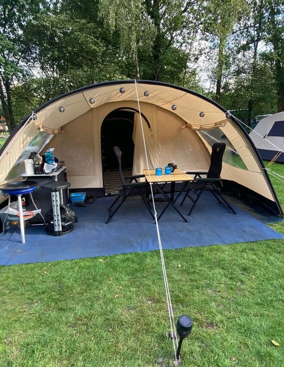 Tent familia 6 + extra dichte voorwand en hor, Ophalen, Gebruikt