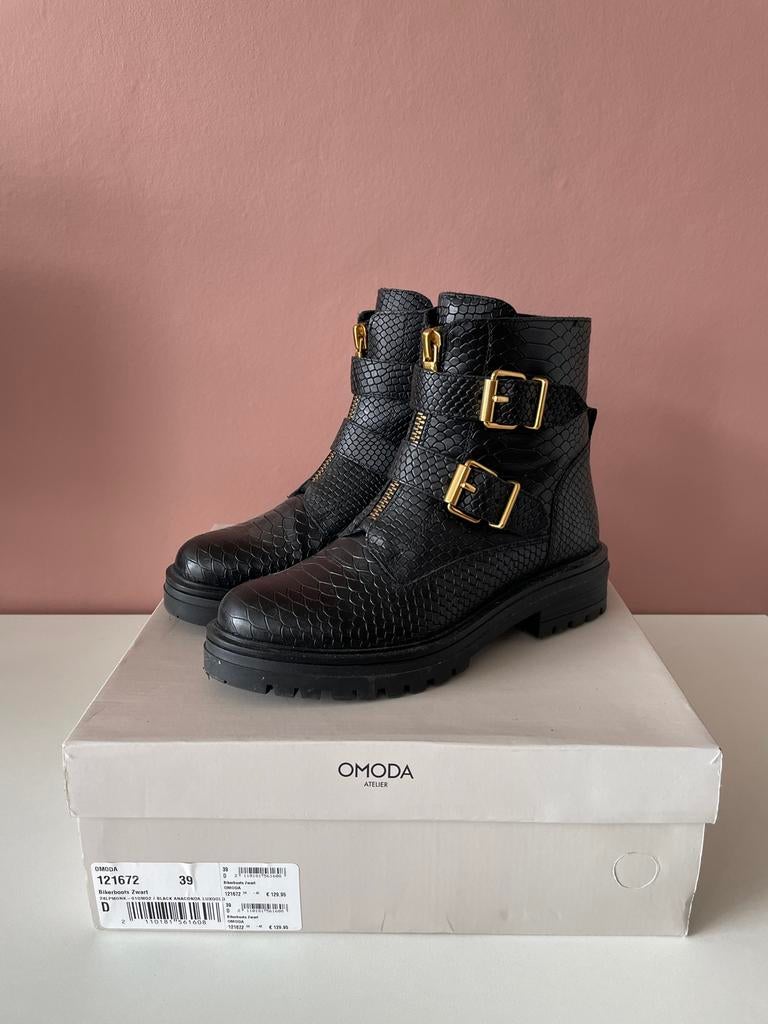 Omoda Bikerboots (39), Ophalen of Verzenden, Zo goed als nieuw, Zwart, Overige merken