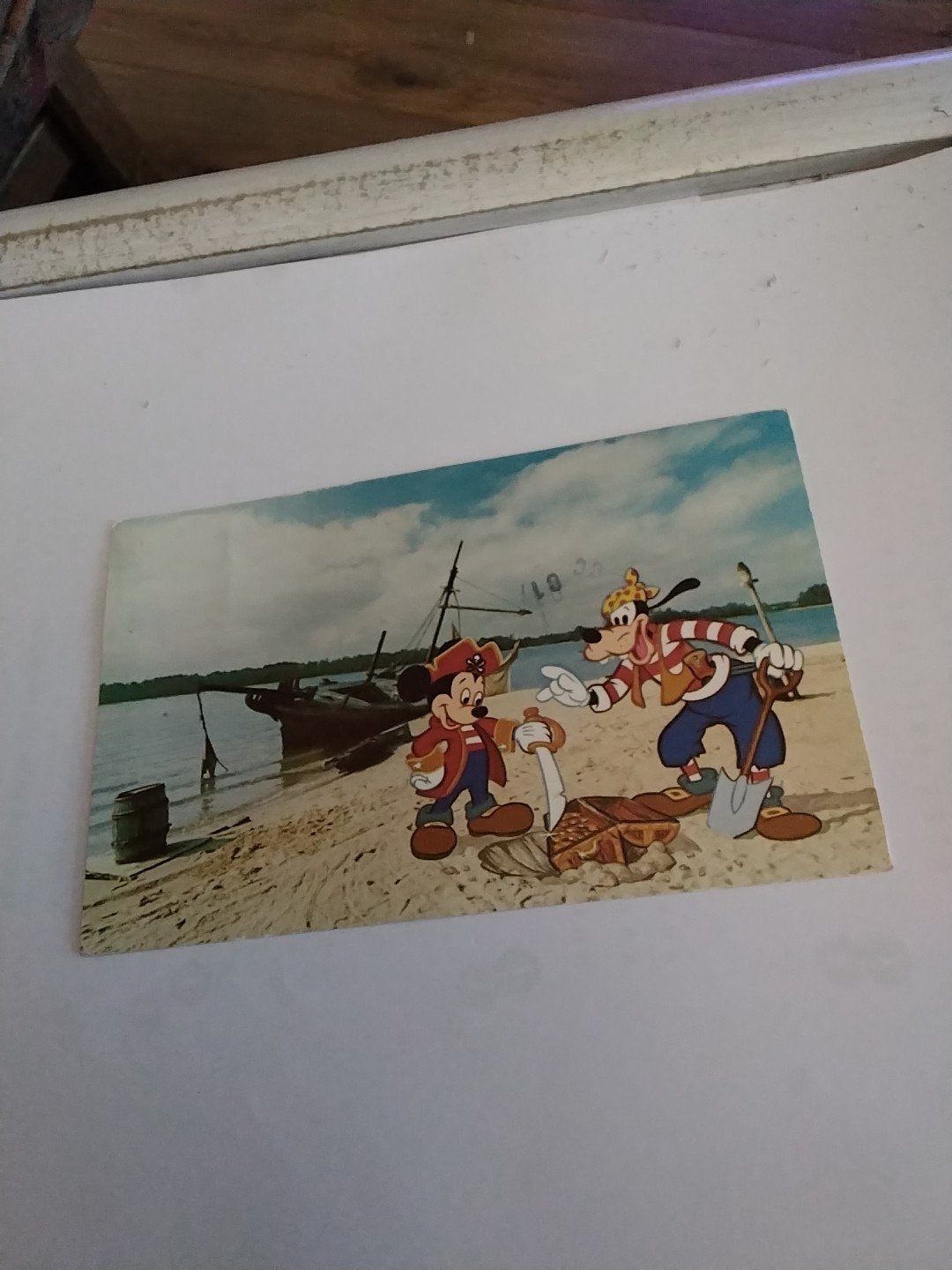 Vintage Disney World Ansichtkaart Mickey & Goofy, Verzamelen, Ansichtkaarten | Themakaarten, Ophalen of Verzenden