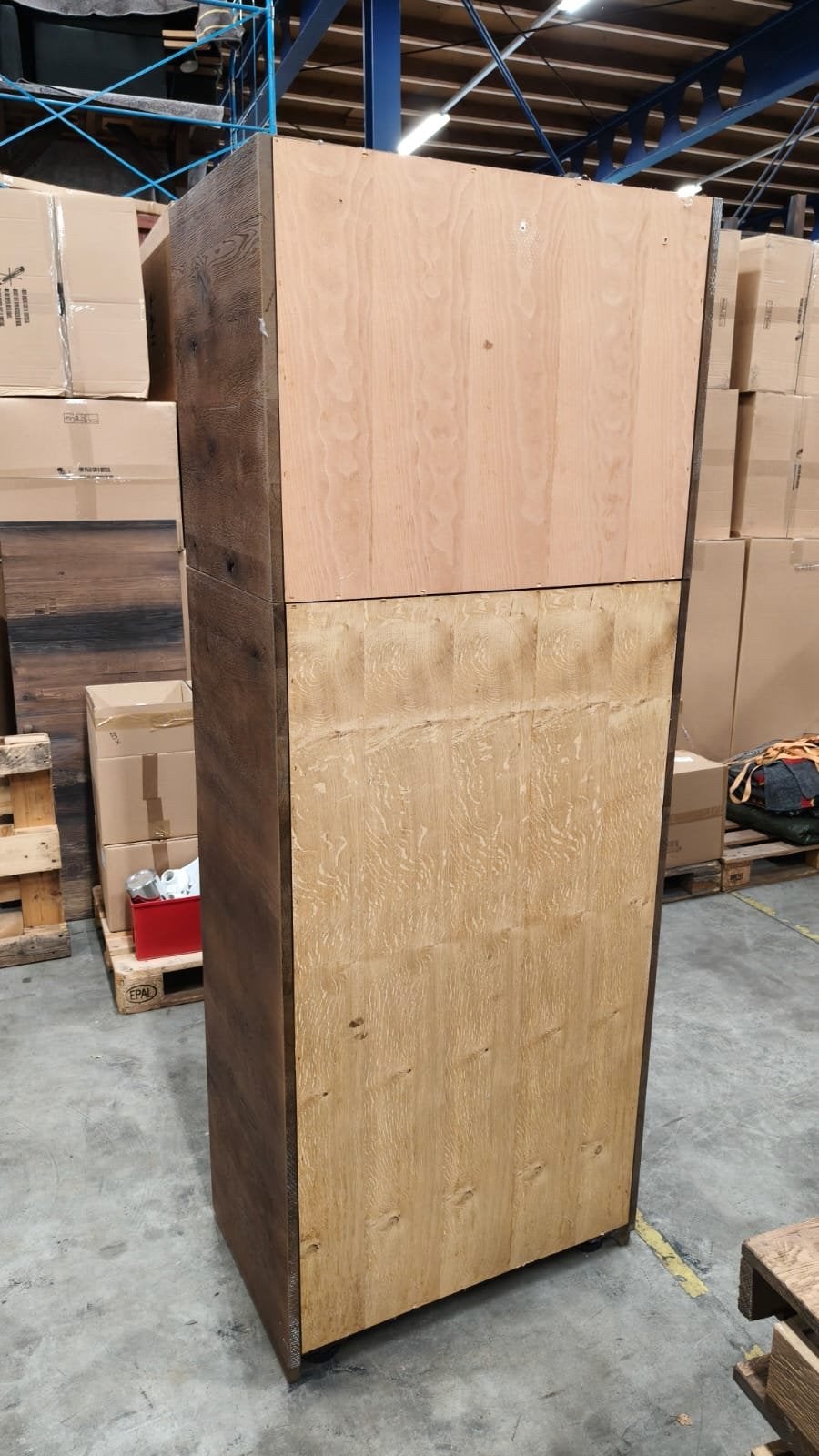 Eiken kast met deuren - 210x80x53 cm, Gebruikt, 200 cm of meer, Eikenhout, 50 tot 100 cm