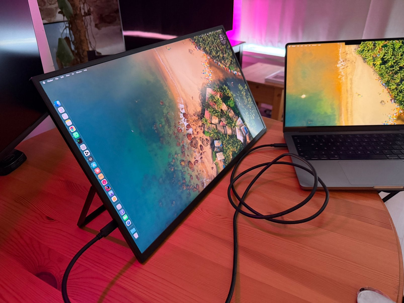 22 inch 2K portable monitor, Computers en Software, Ophalen, Zo goed als nieuw, 60 Hz of minder, IPS