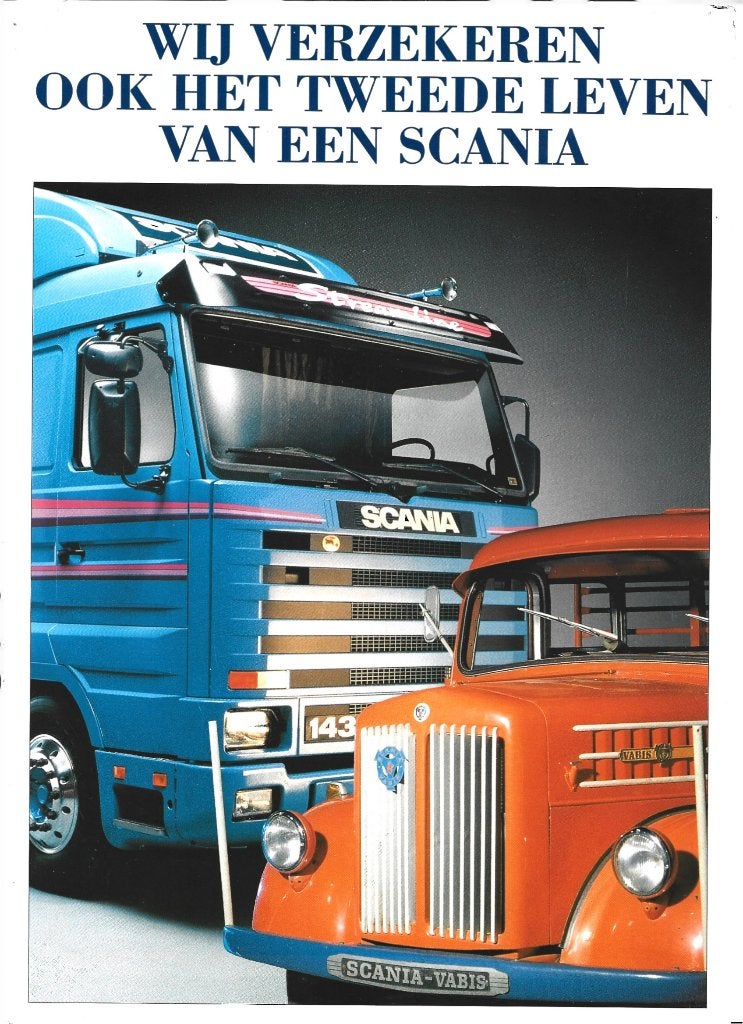 Scania een tweede leven folder (sc043) vrachtwagen, Verzenden, Zo goed als nieuw, Vrachtwagen