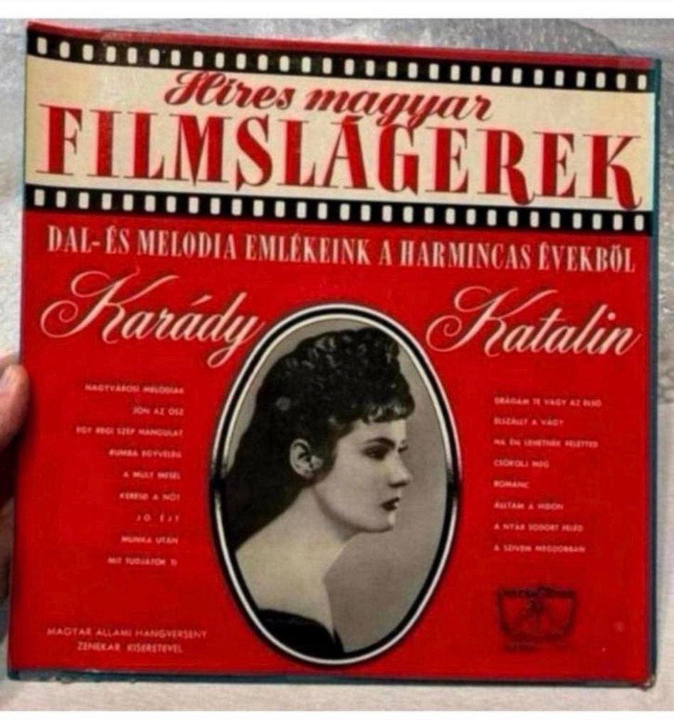 Karady Katalin Híres Magyar Filmslágerek 1965 pop LP vinyl, Ophalen of Verzenden, Zo goed als nieuw, 12 inch