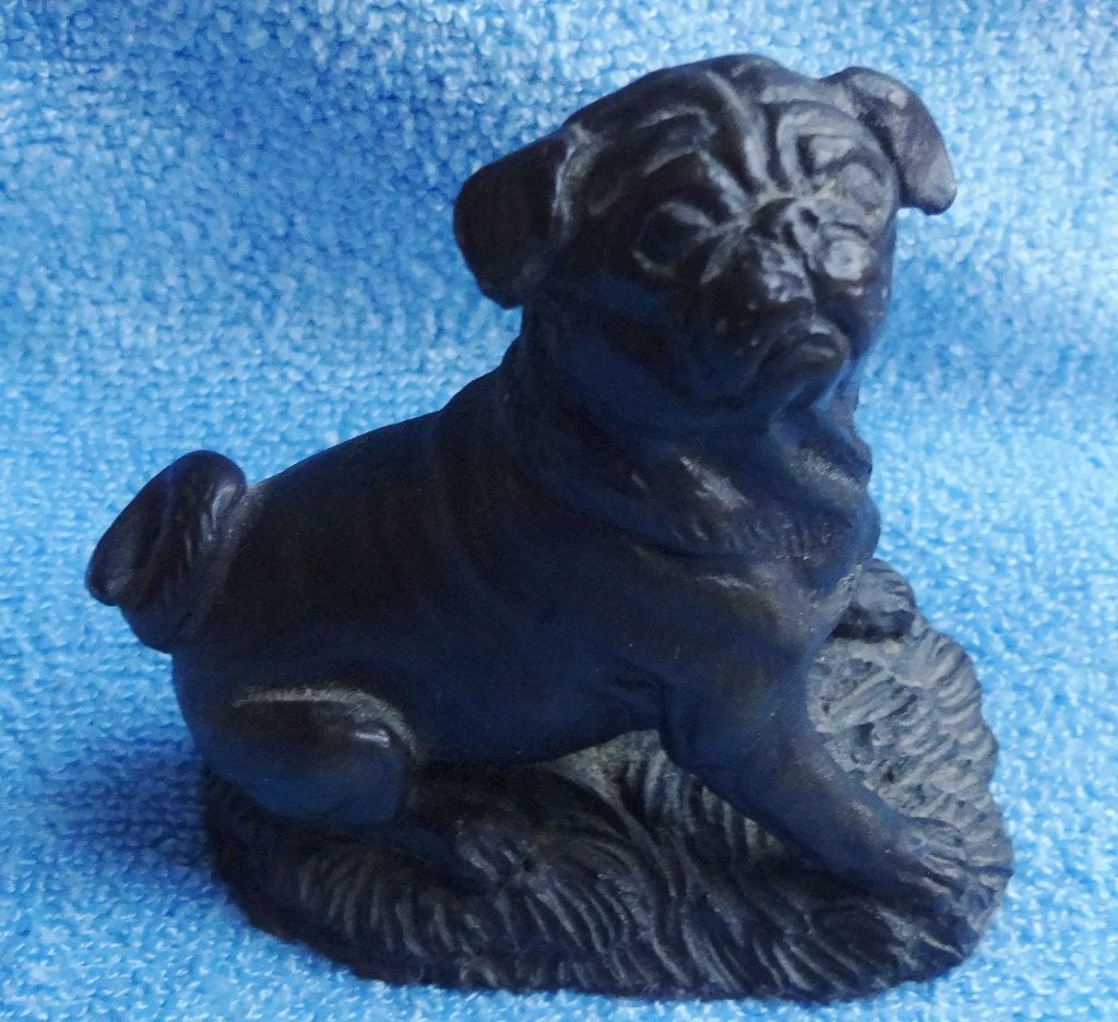 MOPSHOND * KLEINE UITVOERING * Plastiek *, Minder dan 20 cm, Verzenden, Steen of Keramiek, Beeld