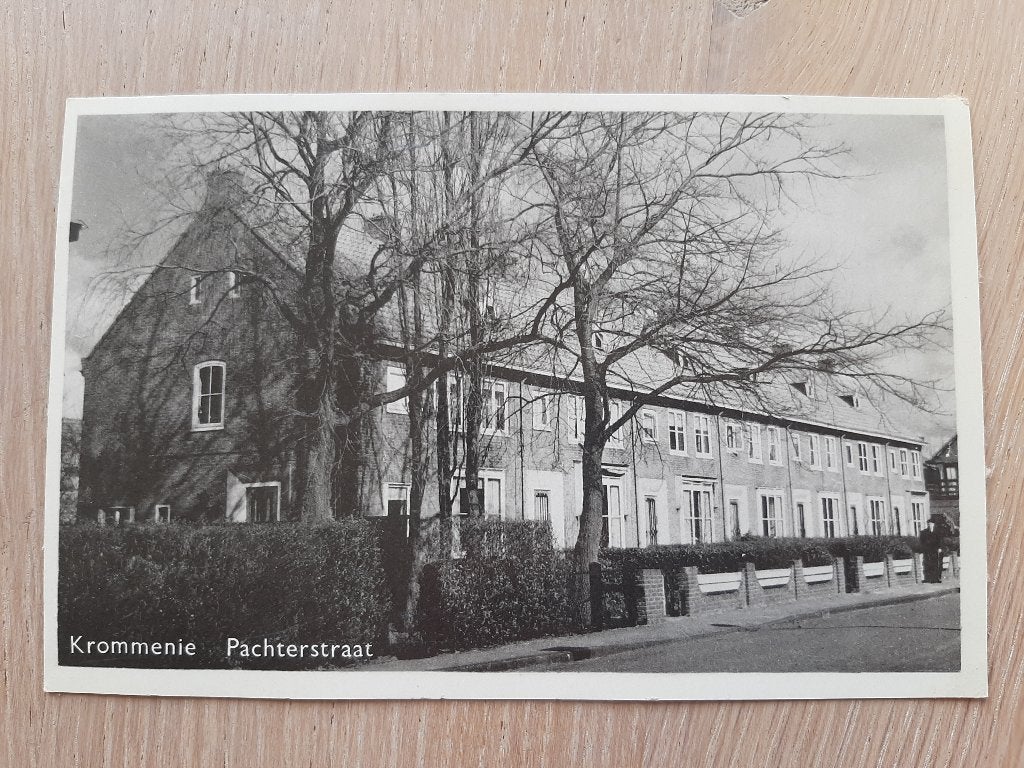 oude kaart Krommenie, Pachterstraat, jaren 40?, Ophalen of Verzenden, 1940 tot 1960, Ongelopen, Noord-Holland