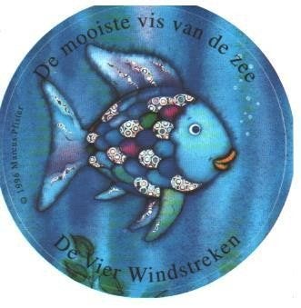 De mooiste vis van de zee - Sticker diam 8.5 cm, Ophalen of Verzenden, Nieuw, Sticker