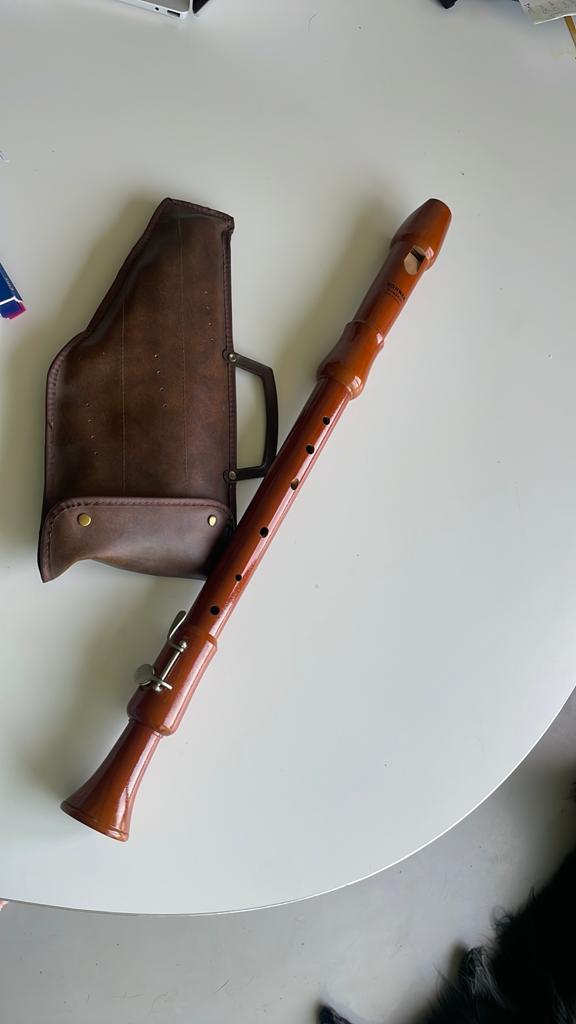 Hohner tenor blokfluit met hoes - Zo goed als nieuw, Ophalen of Verzenden, Zo goed als nieuw, Overige typen, Met koffer, hoes of etui