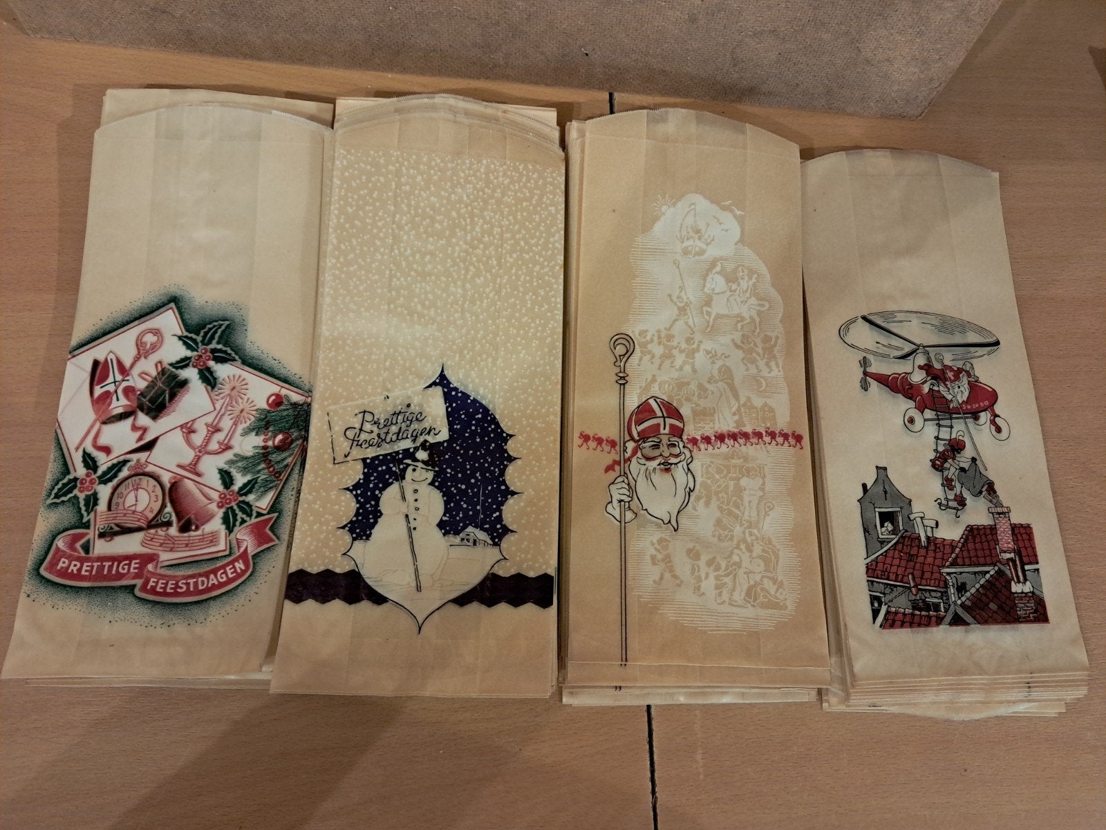 oude sinterklaas / kerst zakken, Antiek en Kunst, Curiosa en Brocante, Ophalen of Verzenden