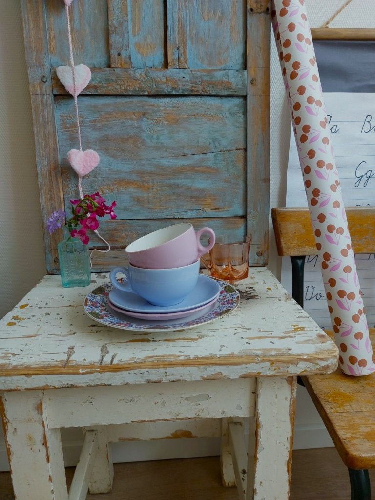 Tof setje servies, o.a. pastel kop en schotels van Regout, Antiek en Kunst, Ophalen of Verzenden