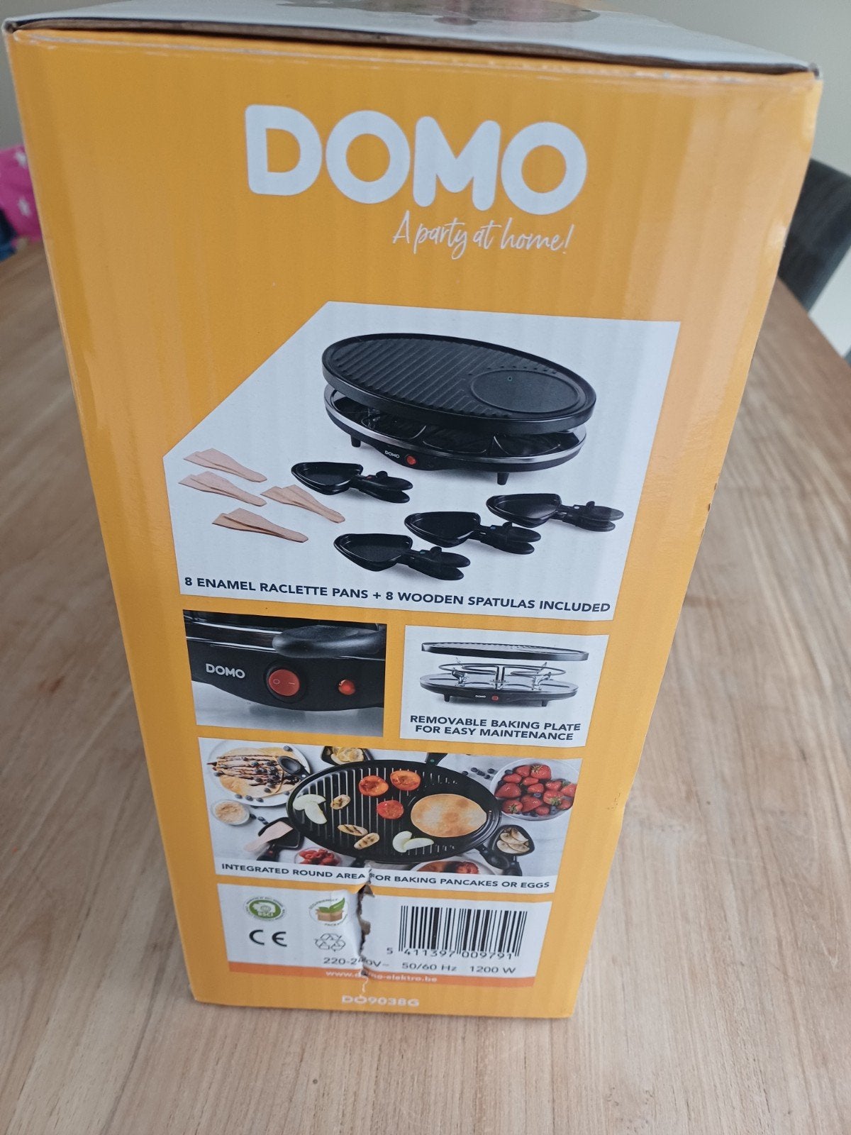 Domo Raclette-grill met dubbel verwarmingselement, Ophalen of Verzenden, Nieuw