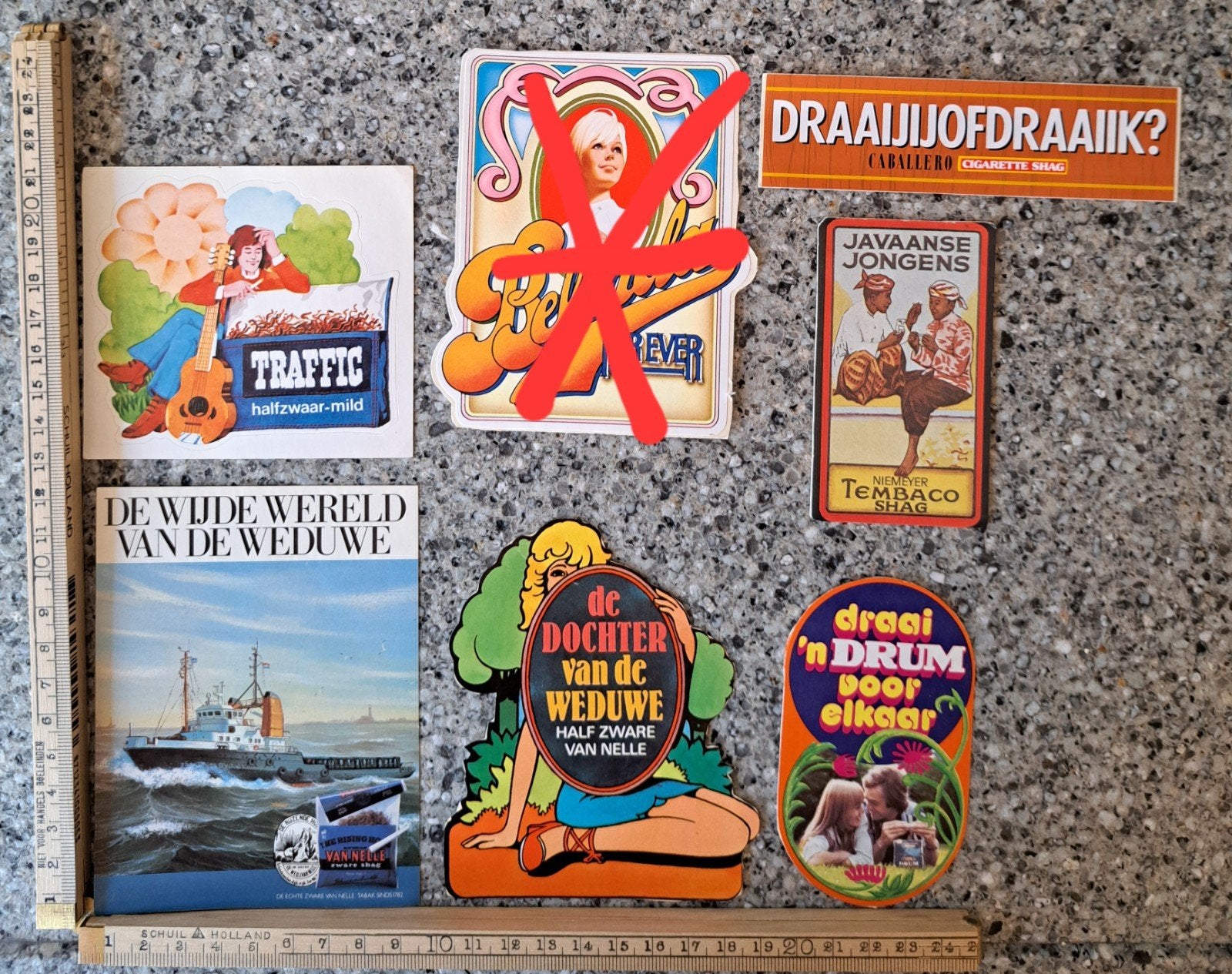Diverse vintage stickers Tabak sigaretten merk logo  per stk, Ophalen of Verzenden, Zo goed als nieuw