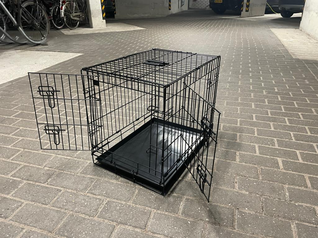 Opvouwbare bench 60 x 43 x 52 cm, Dieren en Toebehoren, Hondenbenches, Ophalen, Zo goed als nieuw