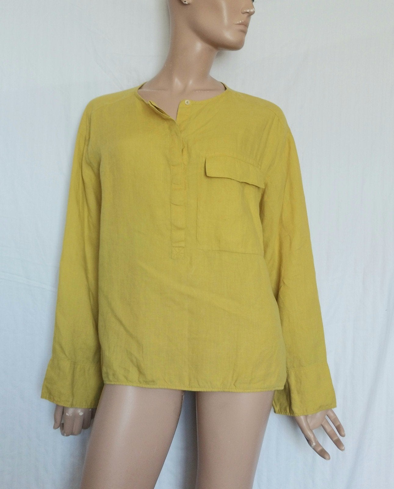 MARC O'POLO LINNEN Blouse,  Maat 40, Kleding | Dames, Ophalen of Verzenden, Zo goed als nieuw, Maat 38/40 (M), Geel