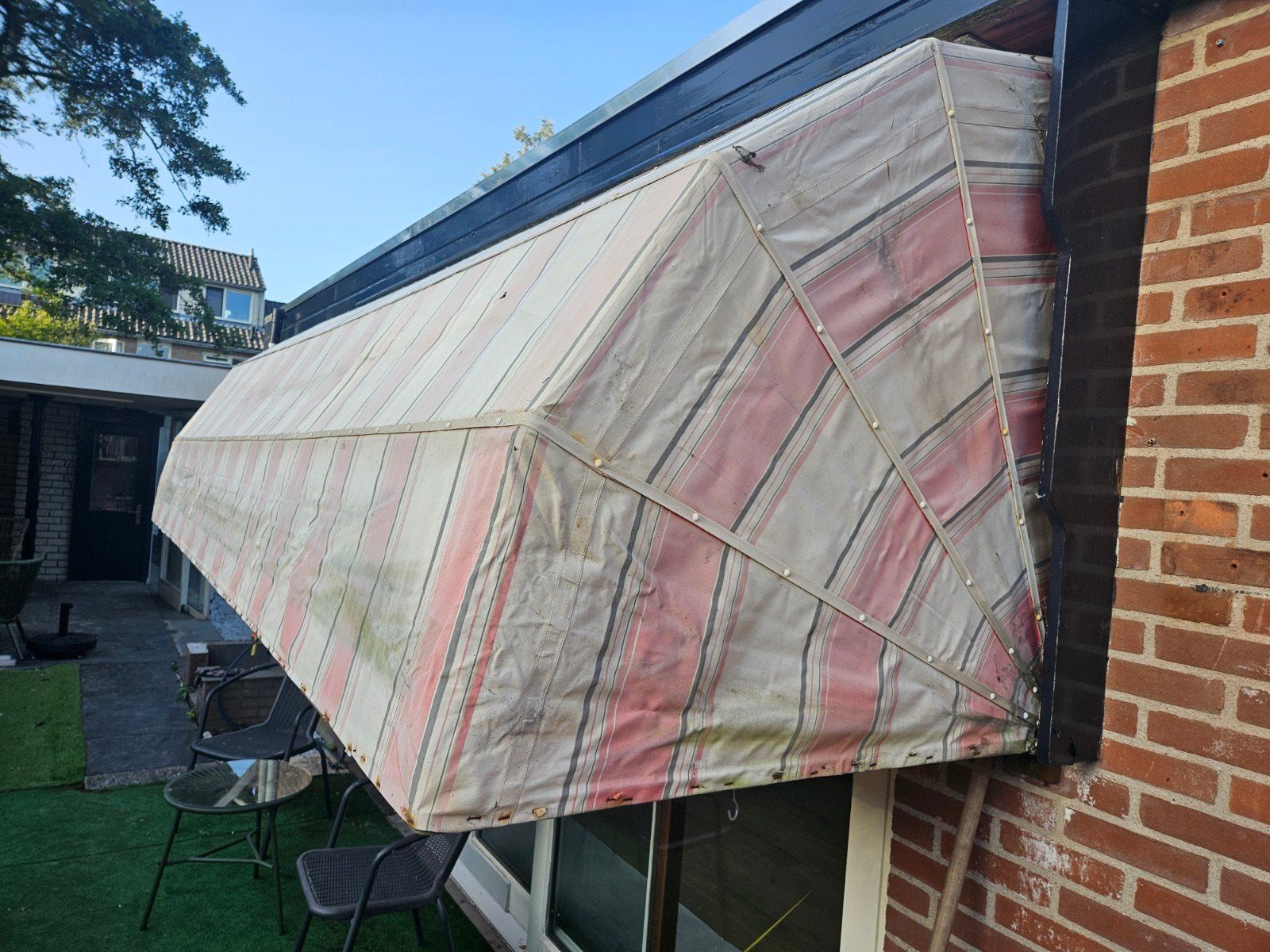 Gratis Markies Zonnescherm 110x360cm - Ophalen, Tuin en Terras, Zonneschermen, Ophalen, Gebruikt, 150 tot 300 cm, Markies
