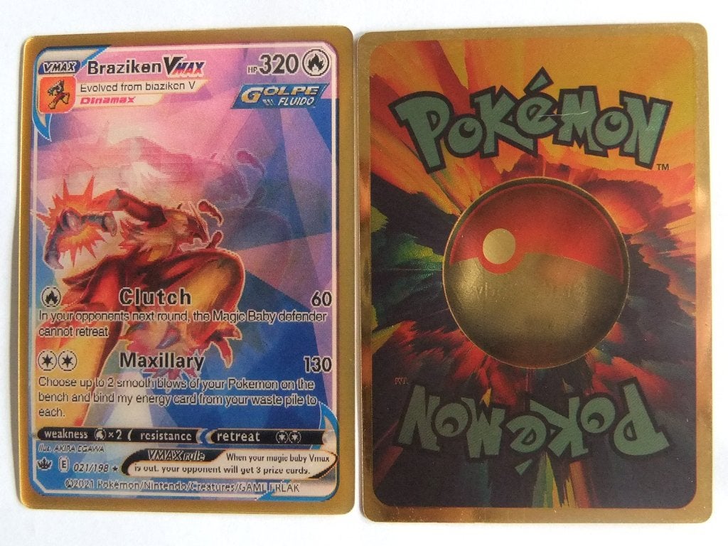 3 D pokemonkaart Braziken V max 320, Verzenden, Nieuw