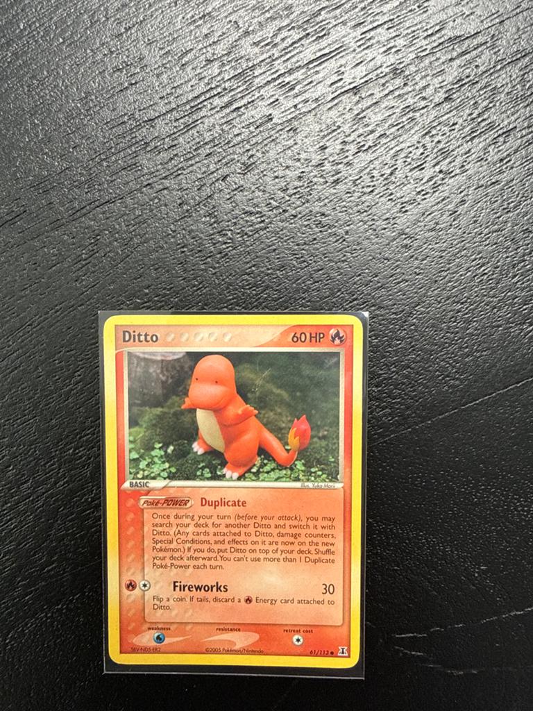 Pokémon Kaart: Ditto (Charmander) 60 HP - SMV NOS EX2, Ophalen of Verzenden, Gebruikt, Losse kaart