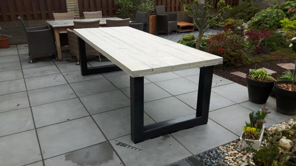 Tuintafel Tafel – Steigerhout – Gratis levering NL & BE, Verzenden, Nieuw, Rechthoekig, Hout