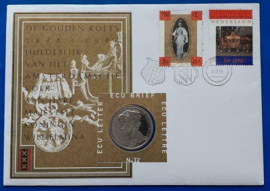 ECU brief 32 100 jaar De Gouden Koets - 1998, Verzenden, Overige materialen, Nederland