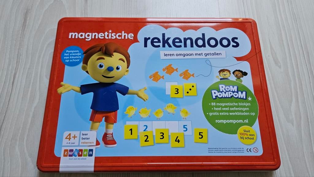 Magnetische Rekendoos RomPomPom - Leren omgaan met getallen, Kinderen en Baby's, Speelgoed | Educatief en Creatief, Zo goed als nieuw