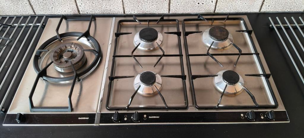 Gaggenau gasfornuis met 5 kookzones, Gebruikt, Ophalen of Verzenden, Inbouw, Gas