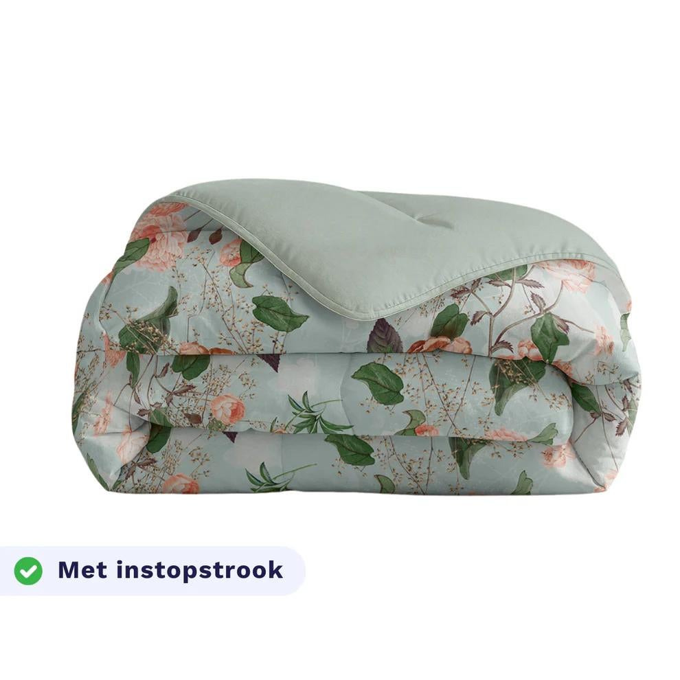 Wasbaar dekbed 2 in 1 Happy Flower, Huis en Inrichting, Slaapkamer | Beddengoed, Nieuw, Deken of Dekbed, Tweepersoons, Blauw, Ophalen of Verzenden