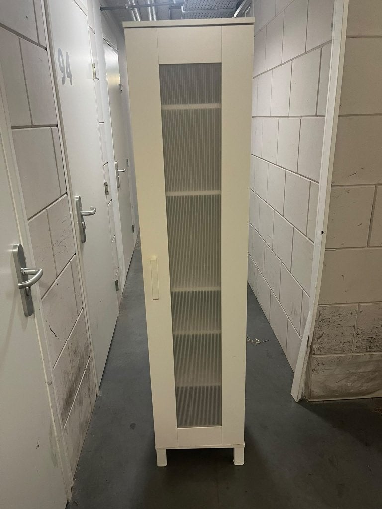 Witte smalle kast, Ophalen, (Half)hoge kast, Minder dan 50 cm, Gebruikt