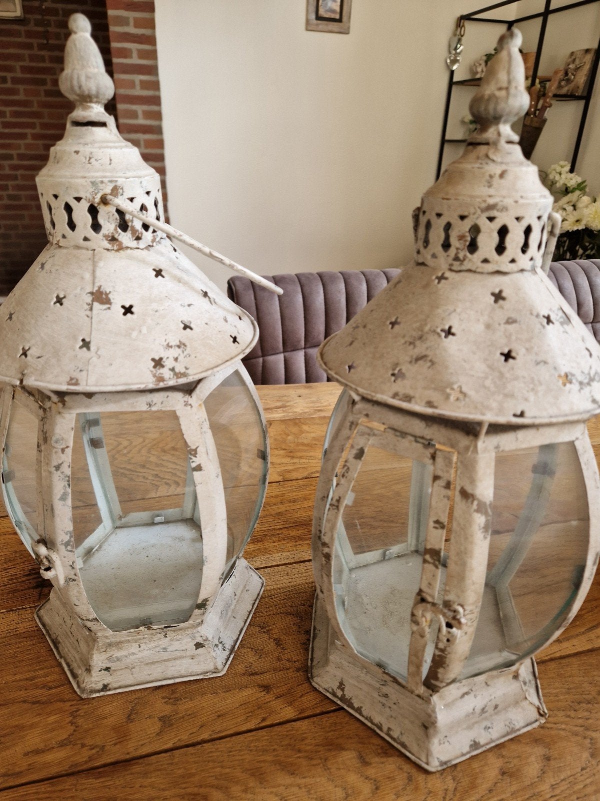 lantaarn/windlicht, Huis en Inrichting, Woonaccessoires | Kandelaars en Kaarsen, Ophalen, Kaars