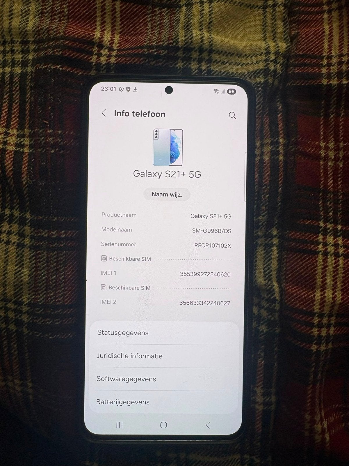 Samsung Galaxy S21+ 5G 256GB Zwart - Zo goed als nieuw, Zwart, Touchscreen, Ophalen of Verzenden, Zo goed als nieuw
