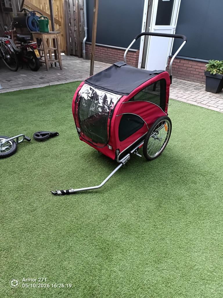 Fietshondenkar, Opvouwbaar, 80 kg of meer, Zo goed als nieuw, Hondenkar