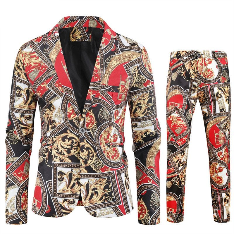 Heren barok kostuum pak blazer colbert broek klassiek luxe, Verzenden, Nieuw, Overige maten, Meerkleurig