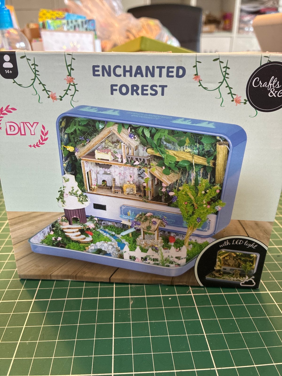 DIY Miniatuur Huisje 'Enchanted Forest' met LED-licht, Ophalen of Verzenden, Nieuw, Groter dan 1:35, Diorama