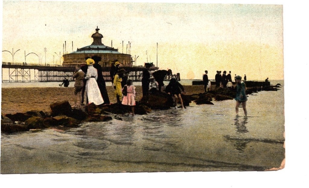 Oude Ansichtkaart Scheveningen Strandgezicht Pier Gelopen, Ophalen of Verzenden, Voor 1920, Gelopen