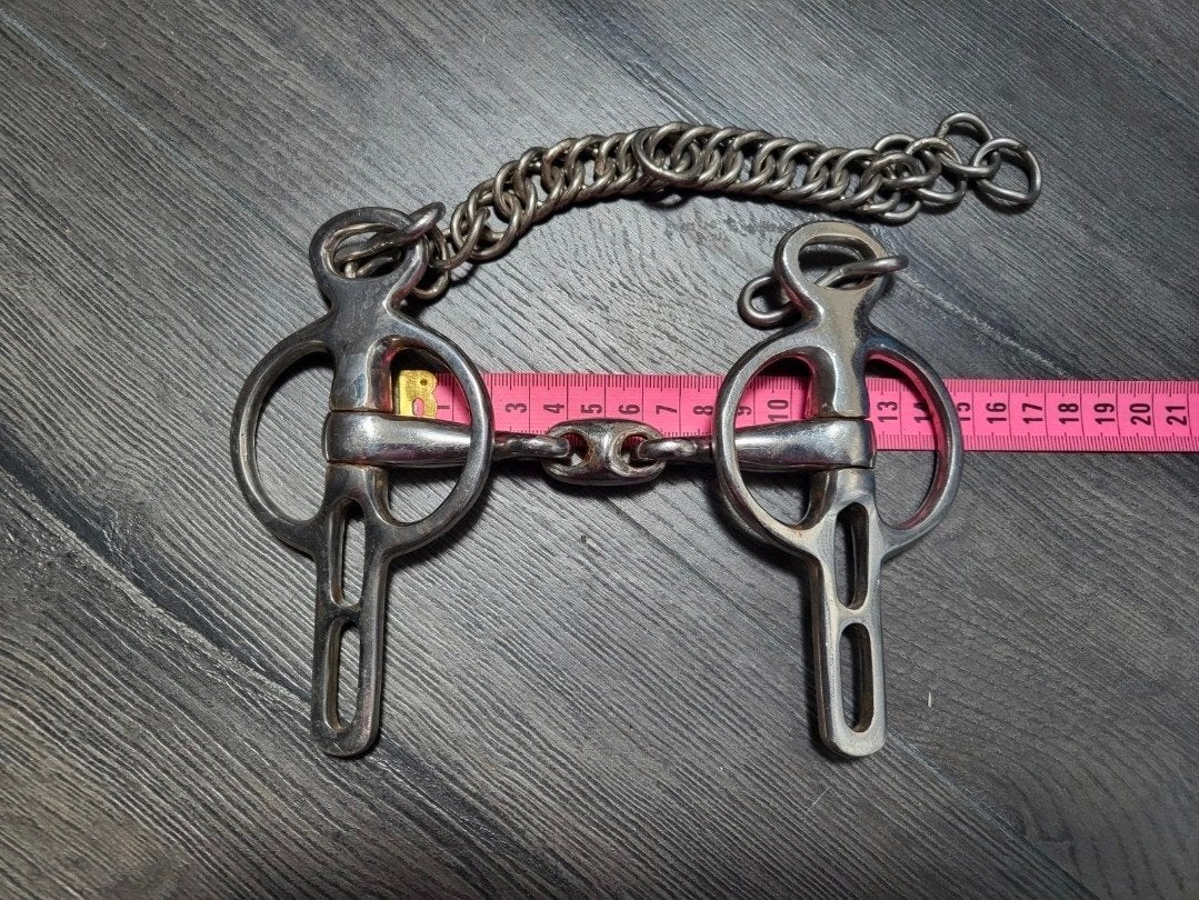 Dubbelgebroken Liverpool menbit 10 cm, Dieren en Toebehoren, Shetlander, Gebruikt, Inclusief bit, Verzenden