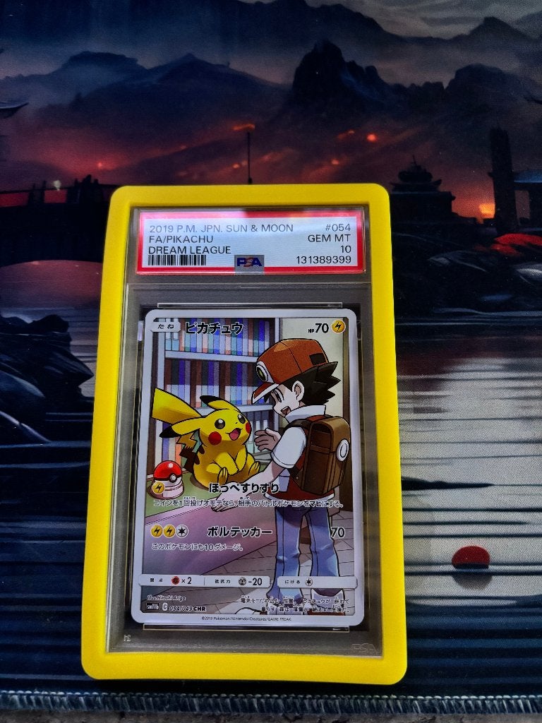 Pokemon / Pikachu 054 2019 japanese dream league PSA 10, Ophalen of Verzenden, Zo goed als nieuw, Losse kaart